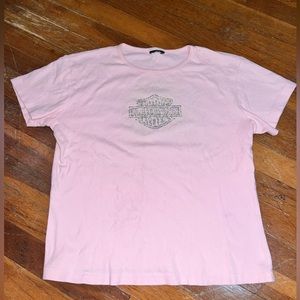 Harley Davidson  pink silver sparkles